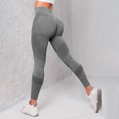 Dámské bezešvé legíny na jógu s push-up efektem 🍑 – prodyšné, rychleschnoucí, vysoký pas, tvarující fitness legíny