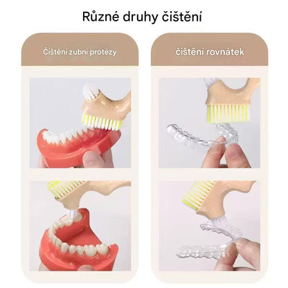 Ergonomická rukojeť a antibakteriální zubní kartáček z čisté ovčí vlny