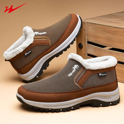 🔥 Zimní pánské boty s měkkou podšívkou – teplé, lehké a pohodlné protiskluzové boty pro chladné dny
