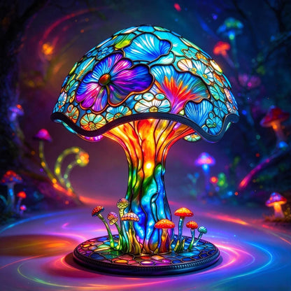 Malovaná houbová lampa jako originální dárek k Vánocům, narozeninám nebo svátku🔥Druhý kus za poloviční cenu