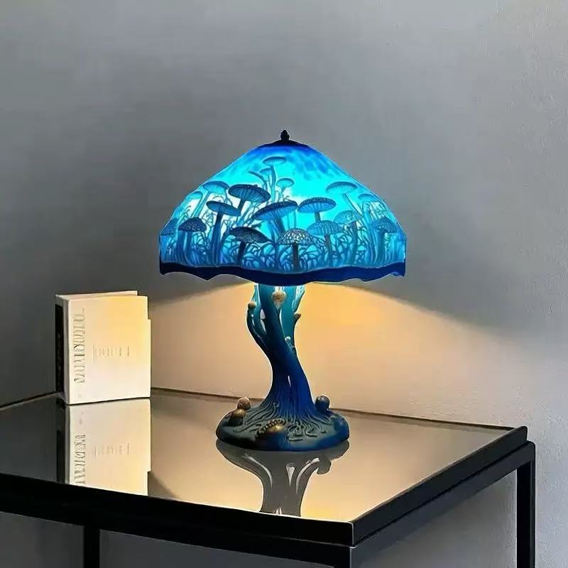 Malovaná houbová lampa jako originální dárek k Vánocům, narozeninám nebo svátku🔥Druhý kus za poloviční cenu