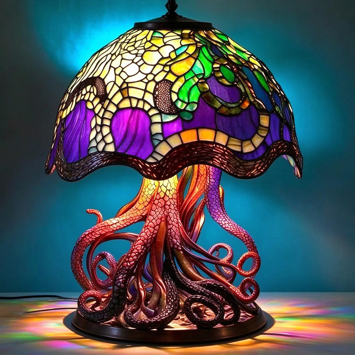 Malovaná houbová lampa jako originální dárek k Vánocům, narozeninám nebo svátku🔥Druhý kus za poloviční cenu