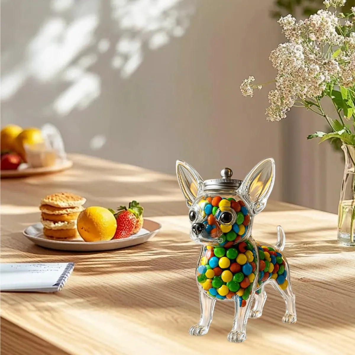 🐕 Sklenice na bonbóny Chihuahua-Originální dárek pro milovníky pejsků