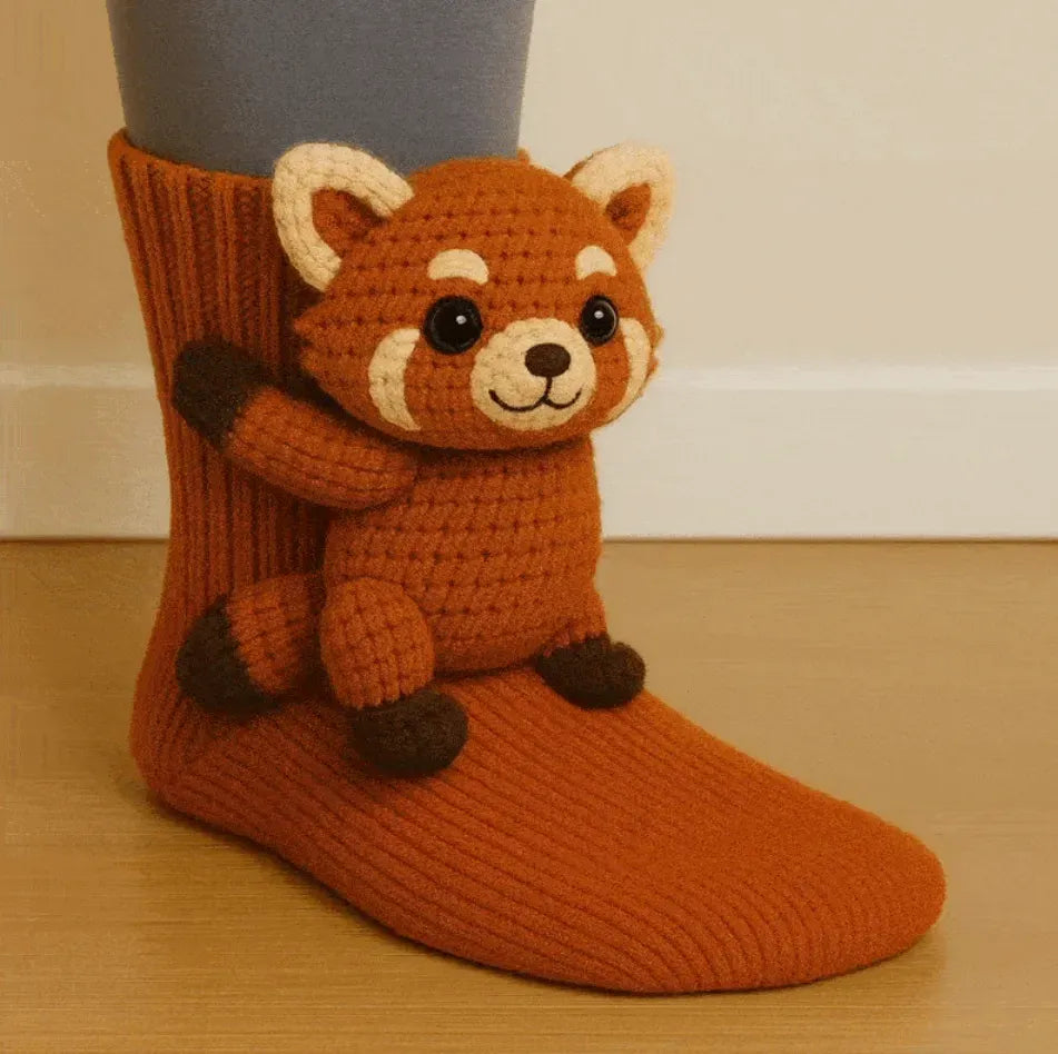 Roztomilé zateplené ponožky 🧦✨ – Zažijte hřejivé objetí svého oblíbeného zvířátka na každém kroku! 🐾❤️