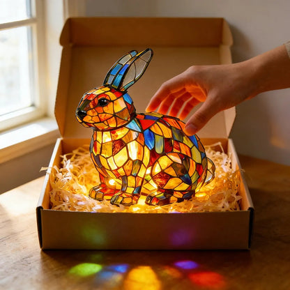 Zoeurva vitrážová lampa ve stylu lesního králíčka 🐰✨