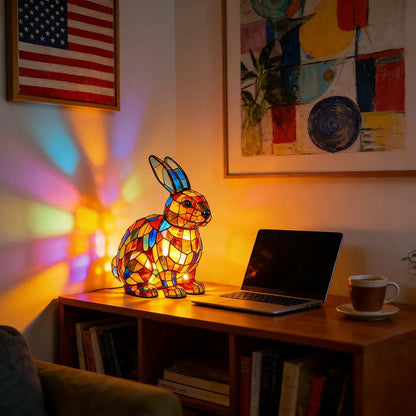 Zoeurva vitrážová lampa ve stylu lesního králíčka 🐰✨
