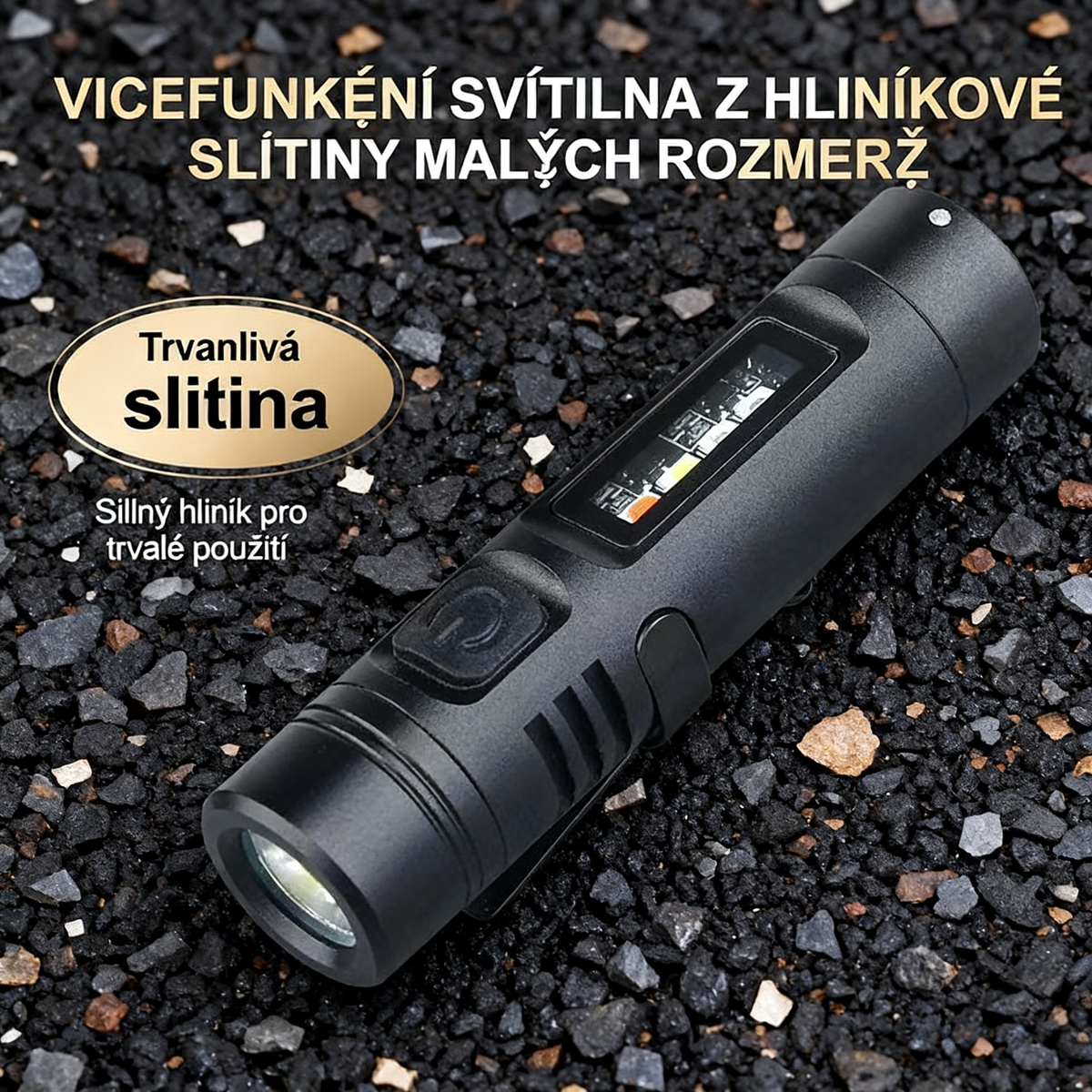 20000 lumenů taktická svítilna - extrémní paprsek a funkce powerbanky