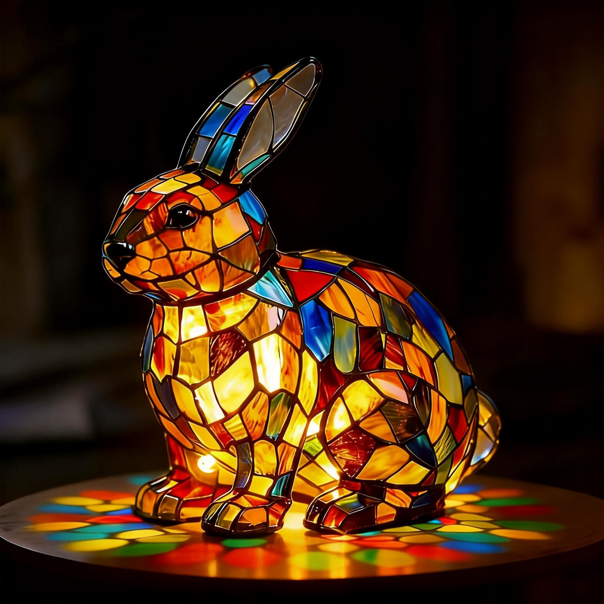 Zoeurva vitrážová lampa ve stylu lesního králíčka 🐰✨