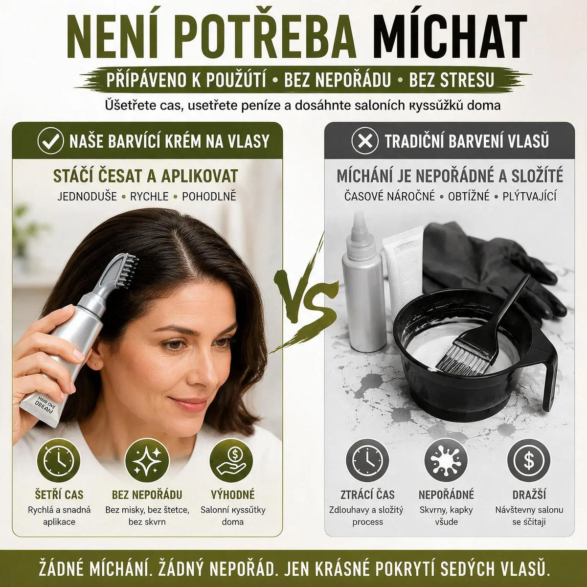 🔥 POSLEDNÍ DEN – 50% SLEVA | Mladší Vzhled během Pár Minut! Snadná Úprava Barvy Vlasů Doma