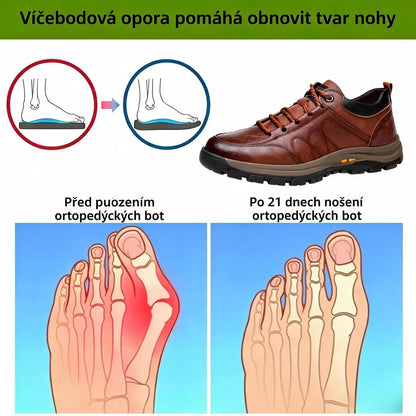 ⏰ Sleva 60 % pouze dnes – nenechte si ujít tuto nabídku! 🐂 Voděodolné a protiskluzové 🦶 pánské ortopedické boty z hovězí kůže, které zmírňují bolest nohou