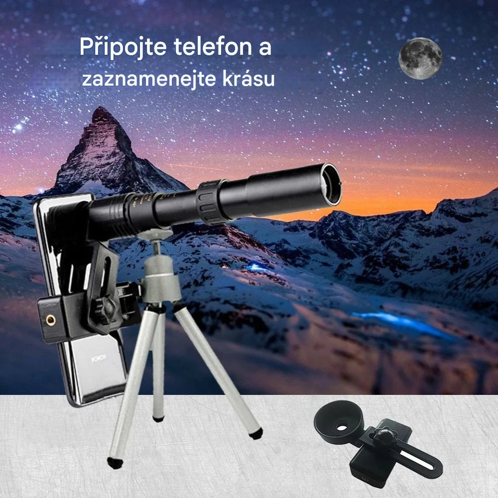 10–300× zoom HD přenosný vysoce výkonný dalekohled pro dlouhé vzdálenosti, speciálně navržený pro pozorování nebeských těles a souhvězdí
