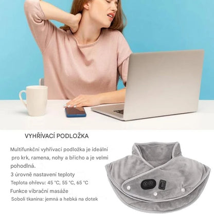 Coeurva Masážní vyhřívací polštář na ramena a krk🔥Druhý kus za poloviční cenu